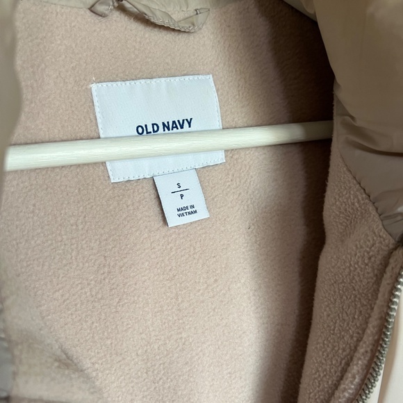 Old Navy Beige Down Puffer Vest | Size S - Picture 3 of 3